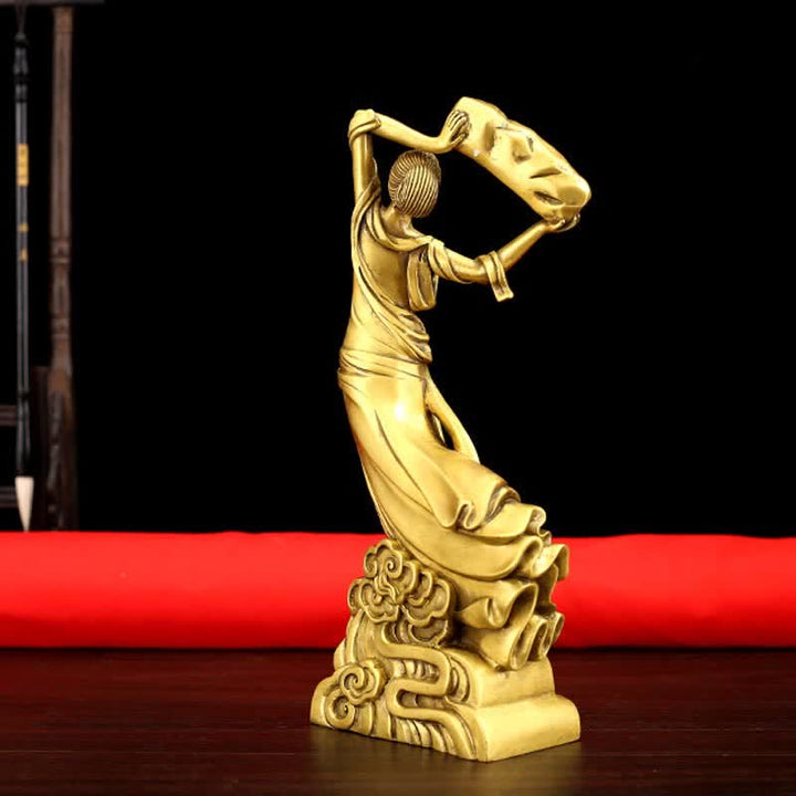 Bodhisattva Nuwa repara la decoración de la estatua de cobre de protección del cielo - image 5