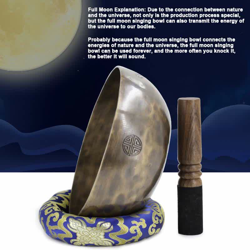 Cuenco tibetano Lunar Rainbow Full Moon hecho a mano para curación y meditación, juego de cuencos con sonido de energía positiva - image 4