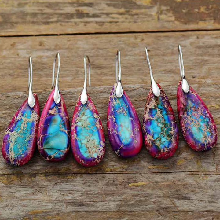 Pendientes de la felicidad del cristal de la piedra del emperador de las Buddha Stones