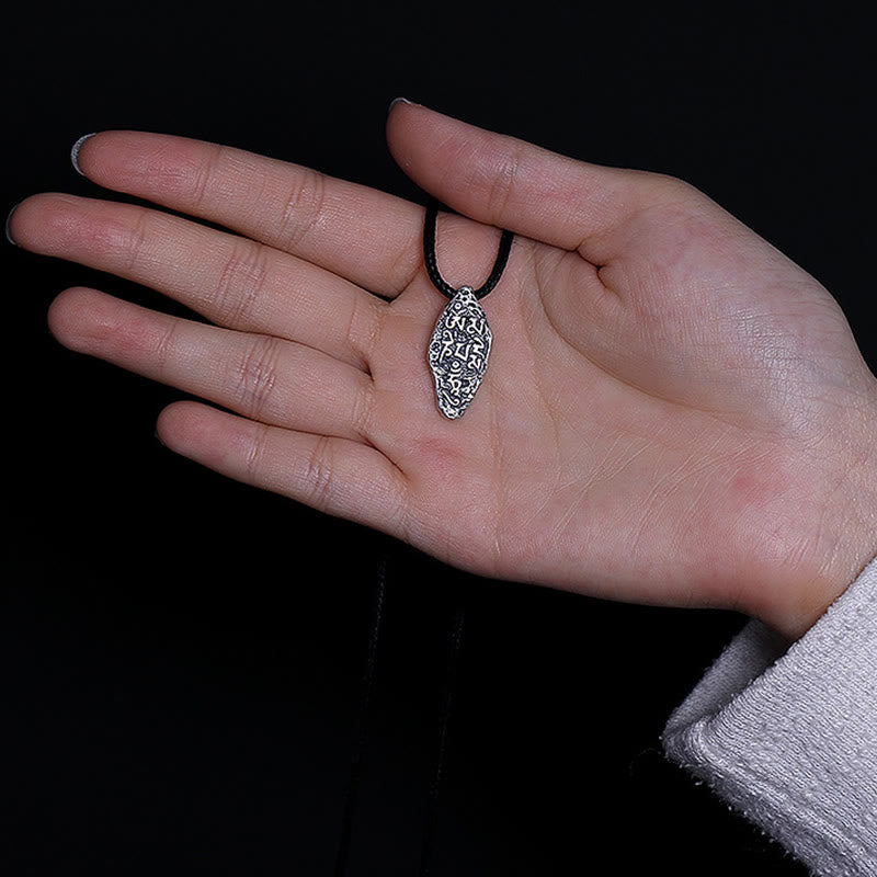 Colgante de plata de ley 925 tibetana con Buddha Stones Om Mani Padme Hum Dorje Vajra, colgante de fuerza grabado - image 13