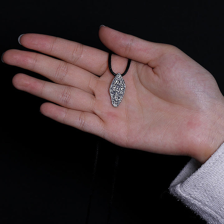 Colgante de plata de ley 925 tibetana con Buddha Stones Om Mani Padme Hum Dorje Vajra, colgante de fuerza grabado - image 13