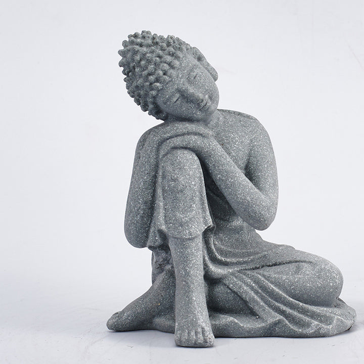 Buddha Stones Sentado Meditación Buda Bendición Compasión Decoración