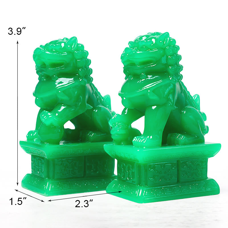 Par de estatuas de león guardián de perros Fu Foo, prosperidad y riqueza, decoración del hogar - image 4