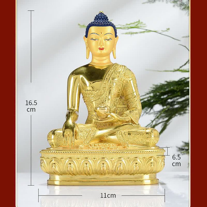 Figura de Buda Shakyamuni, estatua de cobre de iluminación, decoración para el hogar - image 6