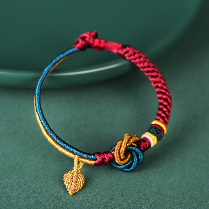 Pulsera de cuerda de la suerte con nudo de mandala hecha a mano tibetana con Buddha Stones - image 6