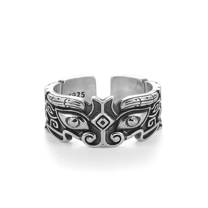 Anillo ajustable de riqueza de cobre blanco FengShui PiXiu