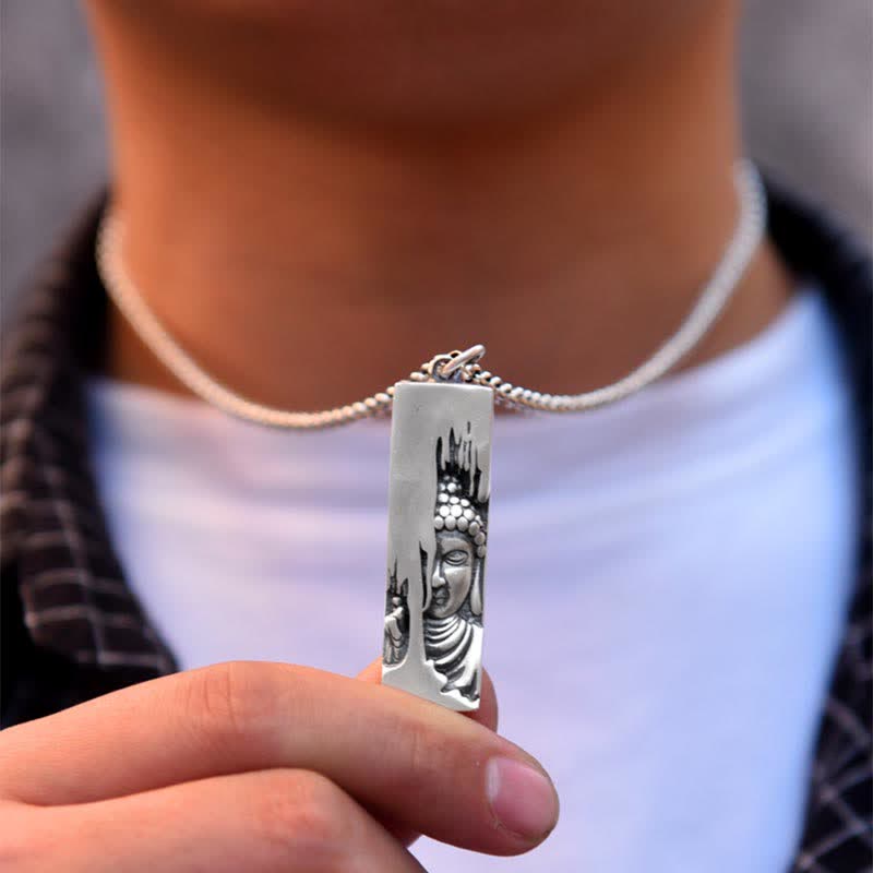 Collar con colgante de Buddha Stones, Tathagata, protección y fuerza, estilo vintage - image 7