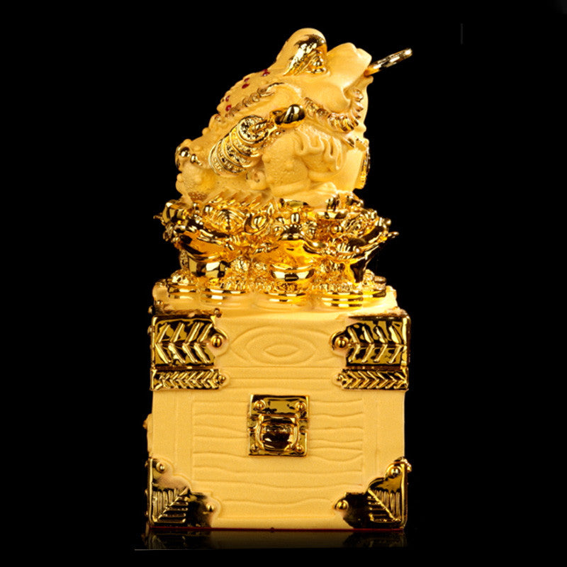 Buddha Stones Feng Shui, estatua de rana de dinero, decoración de riqueza y suerte