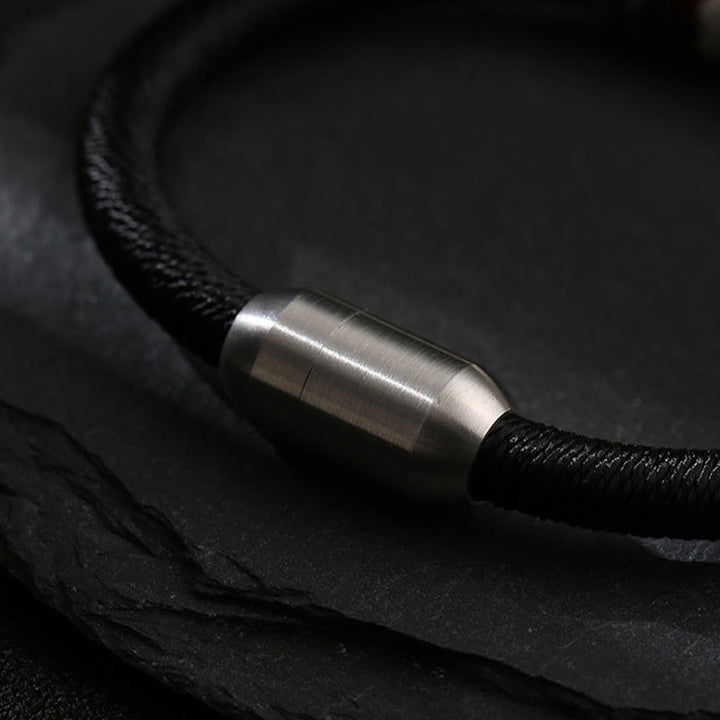 Pulsera con hebilla magnética de plata de ley 999 con Buddha Stones Om Mani Padme Hum Peace - image 4