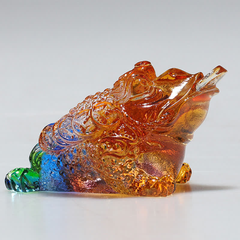 Feng Shui Rana hecha a mano Liuli Crystal Art Piece Riqueza Decoración de la Oficina del Hogar - image 2