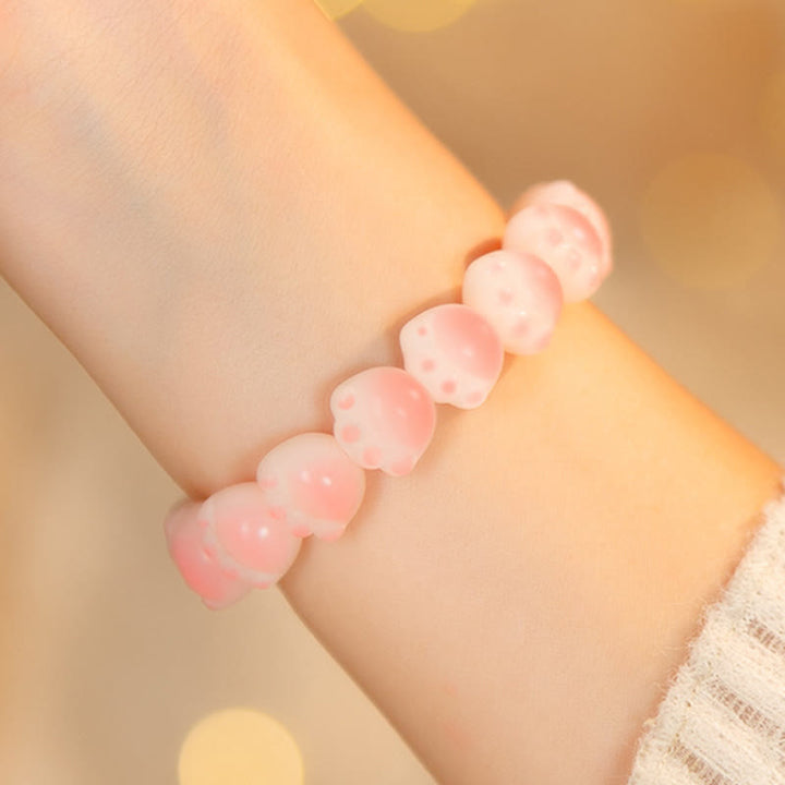 Pulsera de la paz con Buddha Stones, semillas naturales de Bodhi, pata encantadora, pata de gato de la suerte - image 14