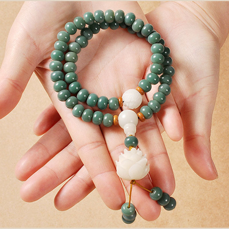 Pulsera De Éxito De Semillas De Bodhi Cian De Loto De Buddha Stones - image 2