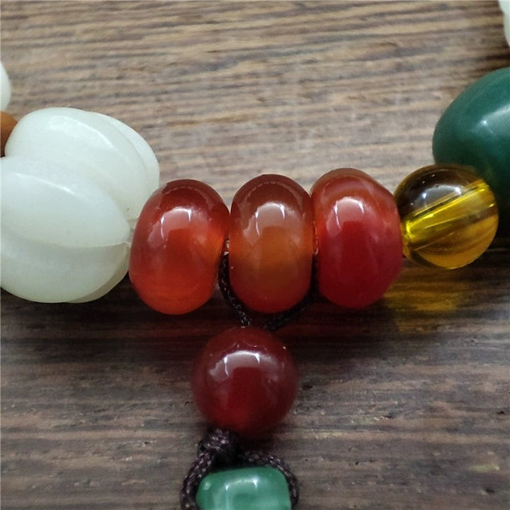 Pulsera de armonía Bodhi de ágata de semilla de Bodhi natural
