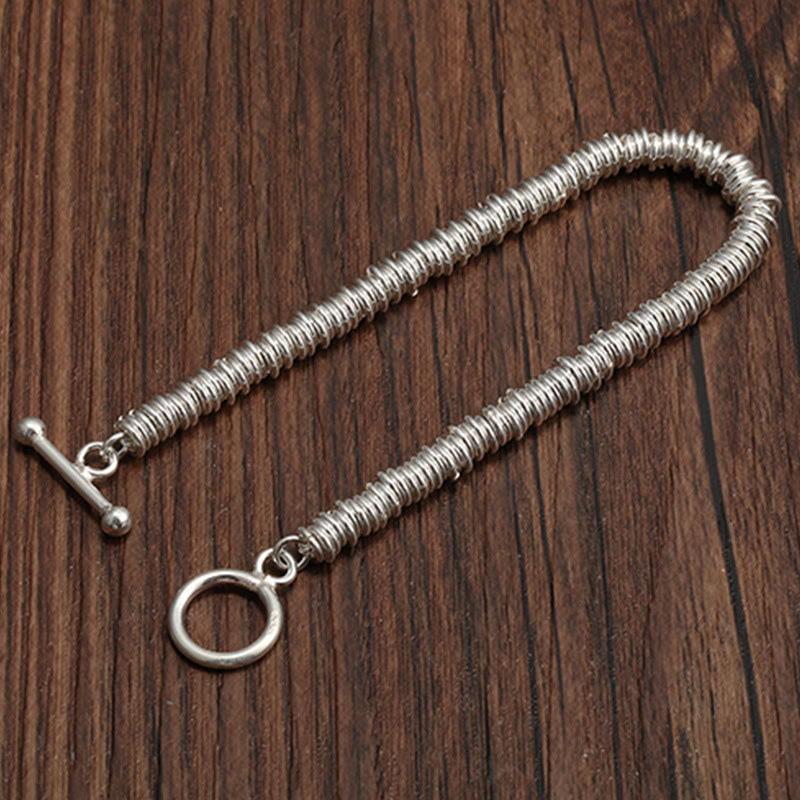Pulsera de cadena de la suerte con diseño de patrón de círculo simple con Buddha Stones