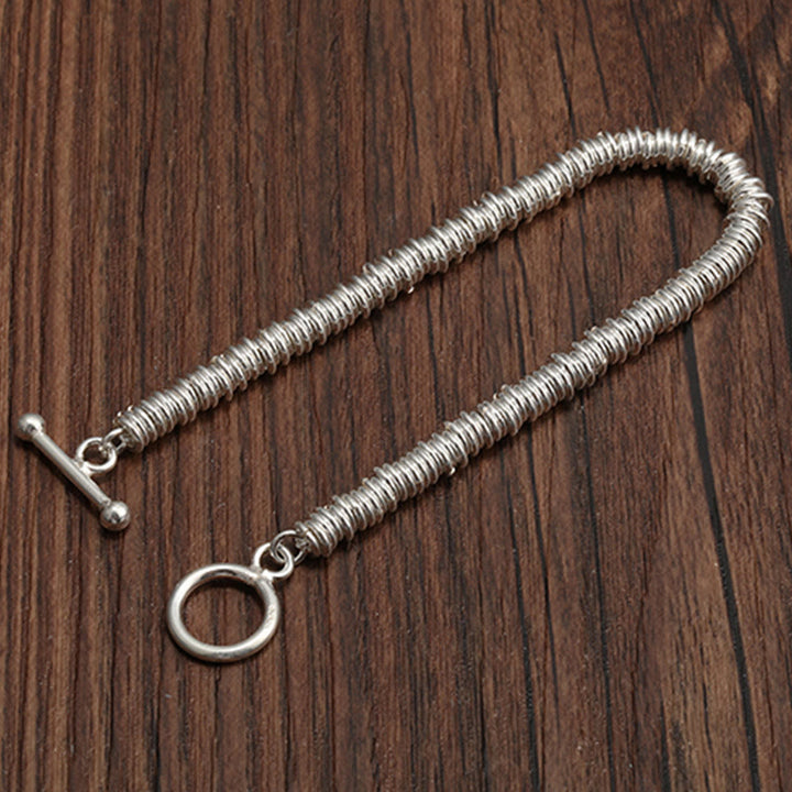 Pulsera de cadena de la suerte con diseño de patrón de círculo simple con Buddha Stones