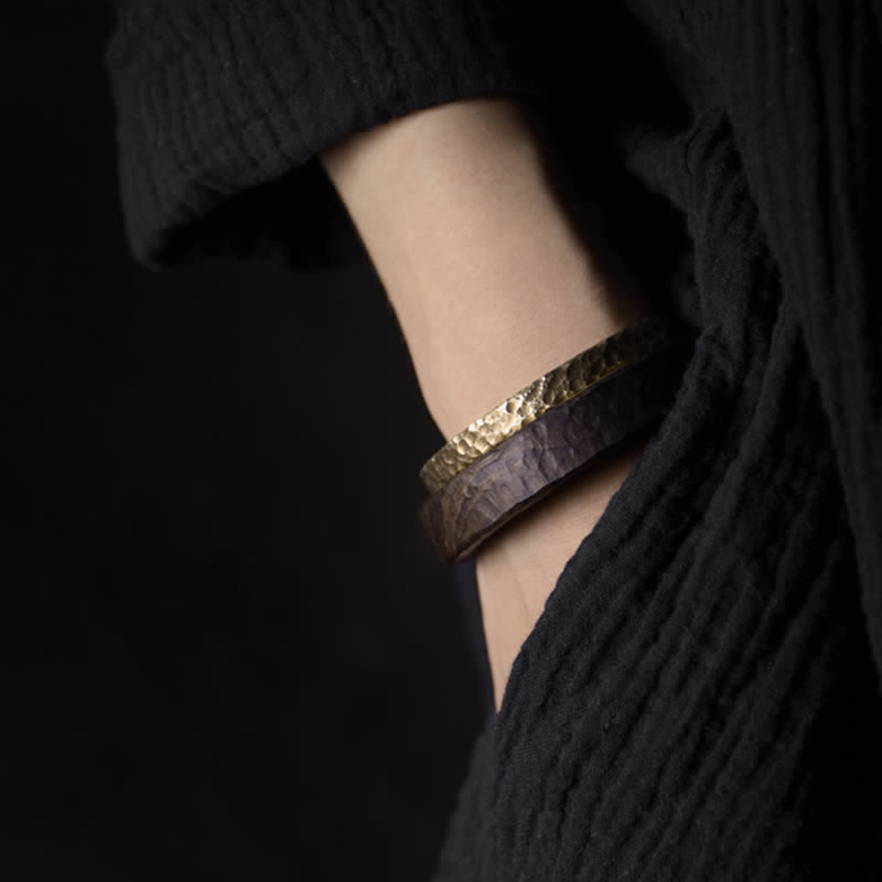 Brazalete de cobre con diseño simple de Buddha Stones