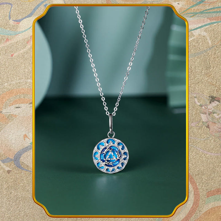 Colgante de plata de ley 925 con Buddha Stones , redondo, turquesa, tres conejos - image 5
