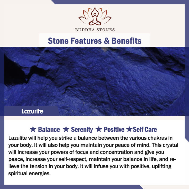 Buddha Stones 3 piezas de piedra de cristal natural paz interior pulsera espiritual - image 10