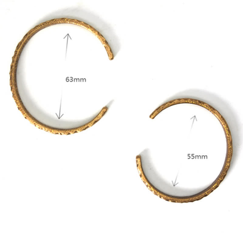 Brazalete de cobre con diseño simple de Buddha Stones