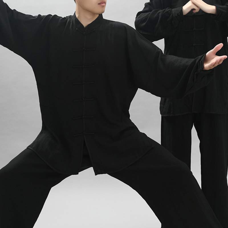 Conjunto de ropa unisex con bordado de Buddha Stones para meditación, oración zen, práctica espiritual de tai chi y qigong - image 4