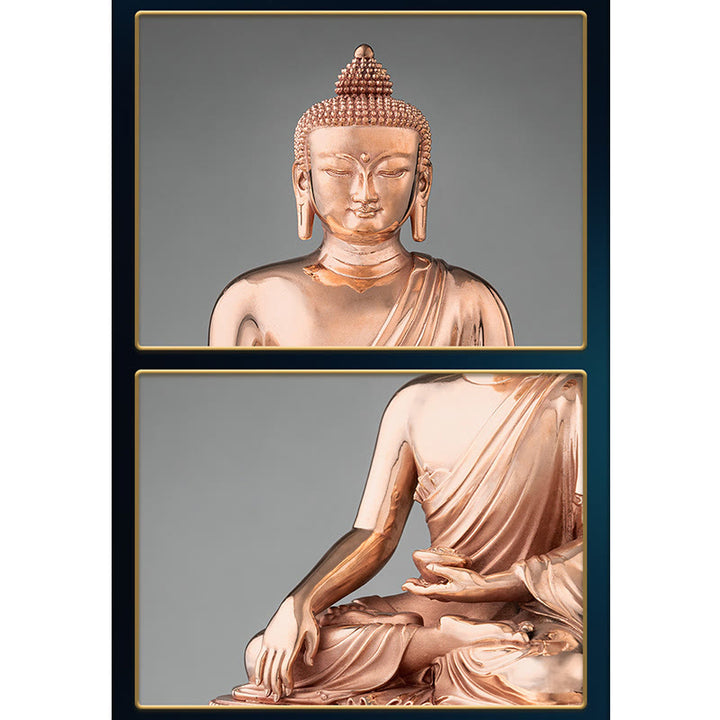 Estatuilla de Buda Gautama Shakyamuni, estatua de cobre de serenidad, decoración del hogar - image 6