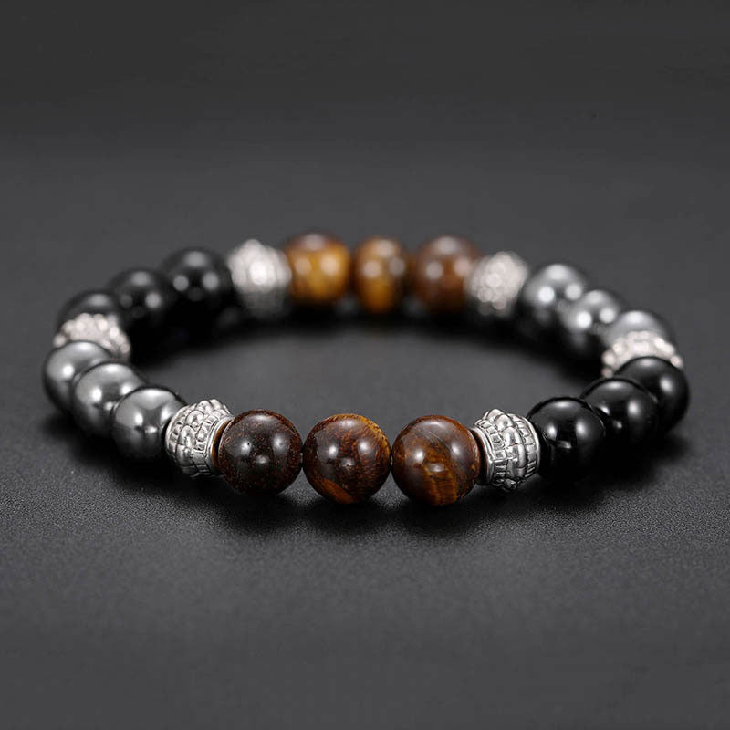 Pulsera de Buena Suerte y Sanación con Buddha Stones Ojo de Tigre y Hematita