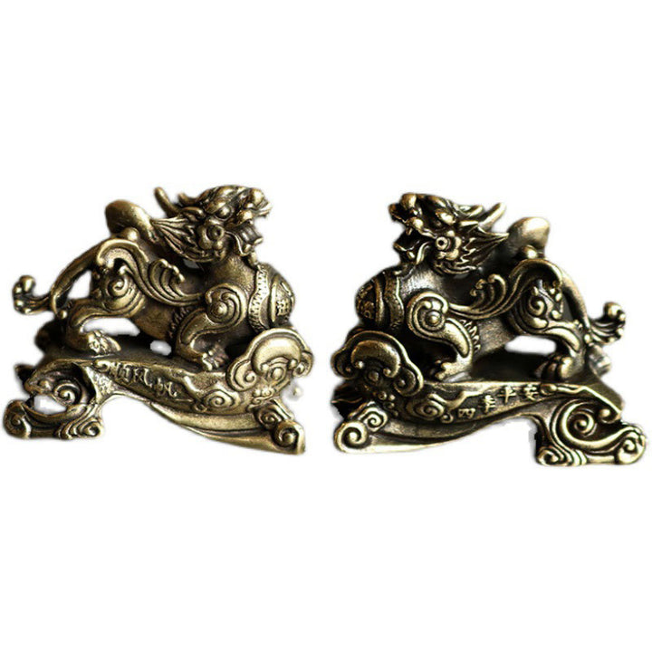 Buddha Stones hechas a mano FengShui PiXiu cobre riqueza suerte decoración - image 6