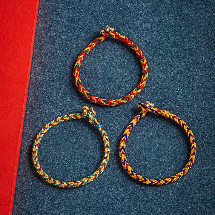 Buddha Stones;Que estés sano y salvo todo el año; Pulsera Suerte Multicolor