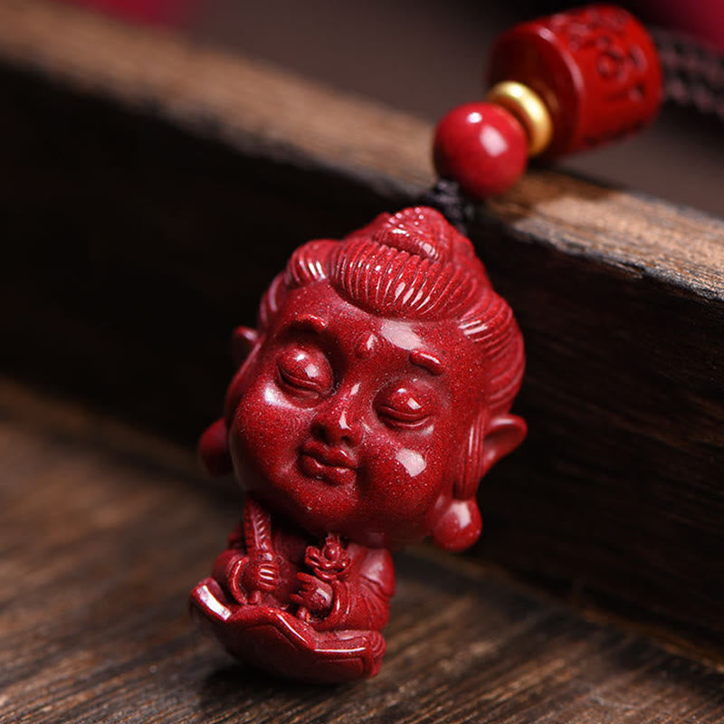 Buddha Stones zodiaco chino Buda Natal amuleto de cinabrio Natural mantener alejado los espíritus malignos COLLAR COLGANTE