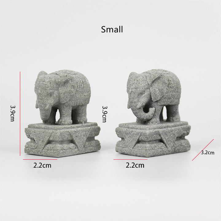 Buddha Stones León Fu Foo Perros Elefante Proteger del mal Bendición Decoración del hogar