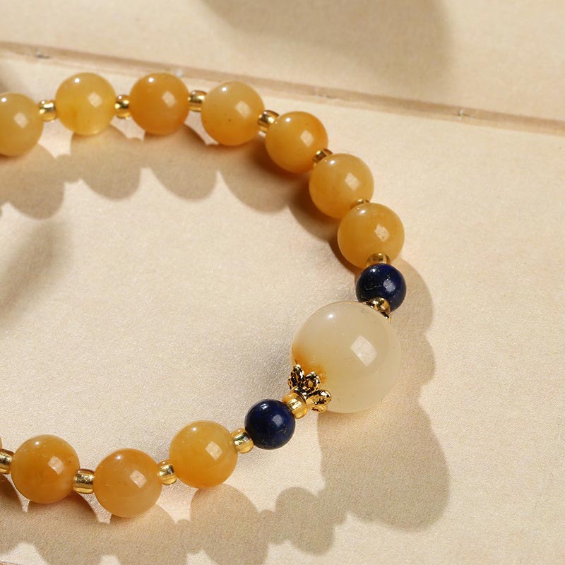 Pulsera de la suerte de la riqueza del encanto de la calabaza del jade de la seda dorada natural de las Buddha Stones