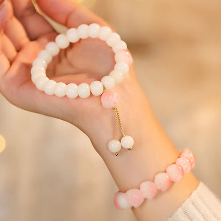 Pulsera de la paz con Buddha Stones, semillas naturales de Bodhi, pata encantadora, pata de gato de la suerte - image 7