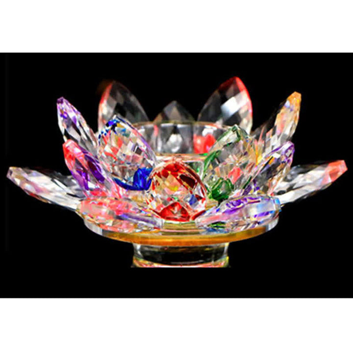 Candelabro de cristal con flor de loto, decoración para el hogar y la Oficina