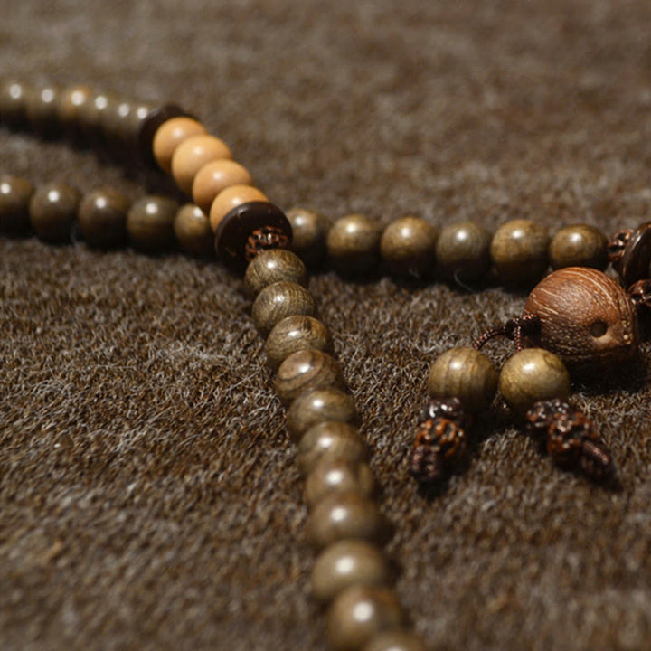 Pulsera Mala con dije de protección de sándalo tibetano