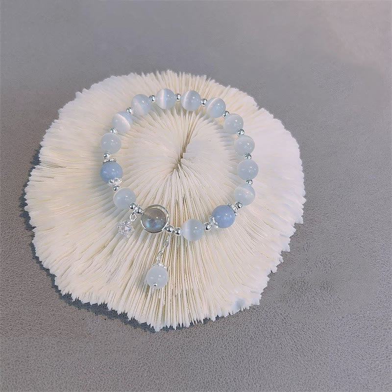 Pulsera de soporte con dije de estrella, mariposa, piedra lunar, ojo de gato, Buddha Stones - image 12