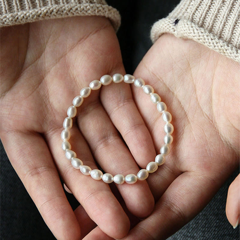Pulsera con cuentas curativas de perlas naturales de Buddha Stones