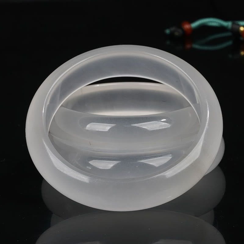 Pulsera de la suerte de la riqueza del jade de seda dorada translúcida natural de las Buddha Stones - image 4