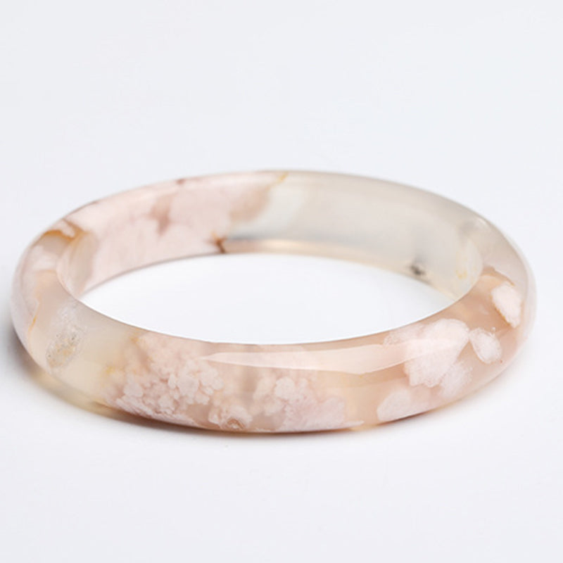 Brazalete de pulsera de paz de ágata natural Sakura
