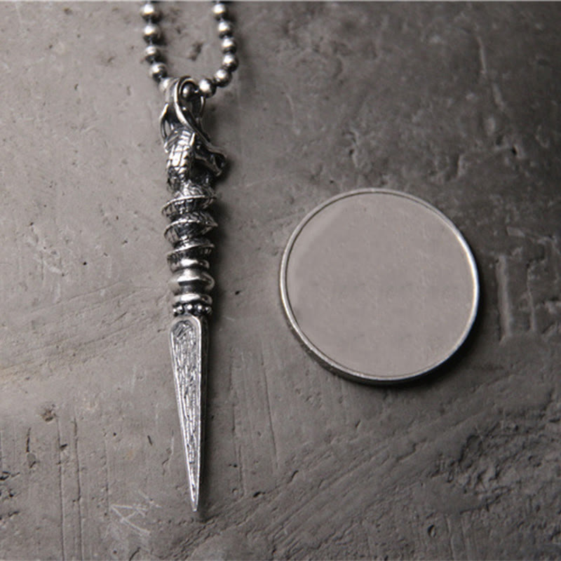 ❗❗❗Una venta flash: colgante de collar de protección Dorje Vajra con diseño del Año del Dragón de plata de ley 925 con Buddha Stones - image 5