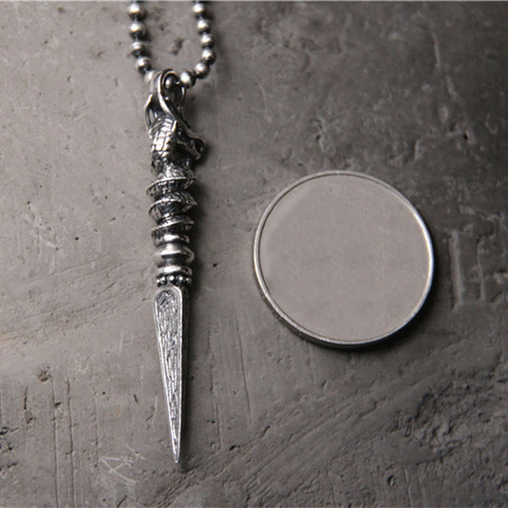 ❗❗❗Una venta flash: colgante de collar de protección Dorje Vajra con diseño del Año del Dragón de plata de ley 925 con Buddha Stones - image 5