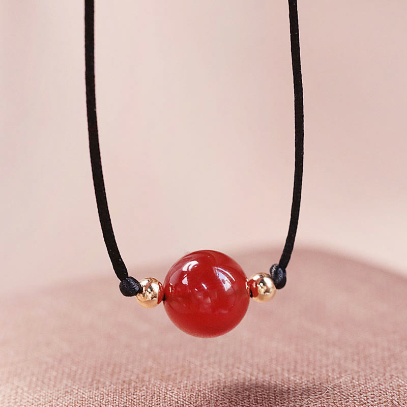Buddha Stones, ágata roja Natural, Calcedonia, autoaceptación, cadena de confianza, pulsera, collar, colgante