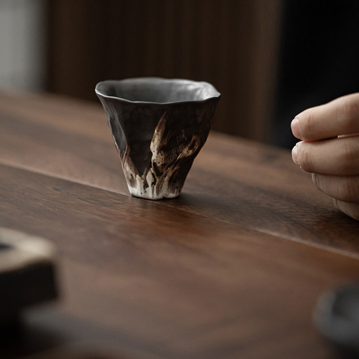 Taza de té de cerámica Zen con forma de flor de loto, Buddha Stones, taza de té de Kung Fu, 50ml