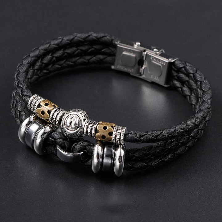 Buddha Stones Pulsera de Protección de Hematita 12 Constelaciones del Zodíaco