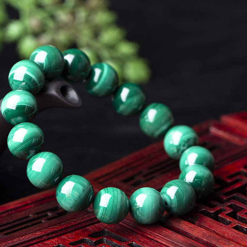 Pulsera Calma Protección Malaquita Natural Buddha Stones
