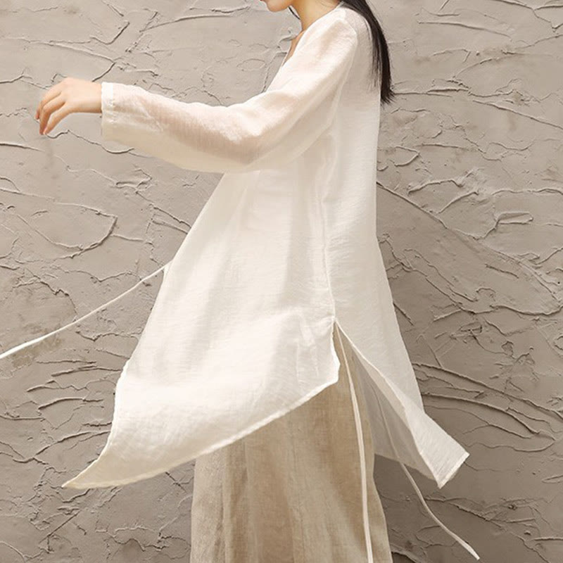 Buddha Stones Blanco Simple Patrón Beige Meditación Espiritual Zen Práctica Ropa de Yoga Ropa de Mujer - image 4