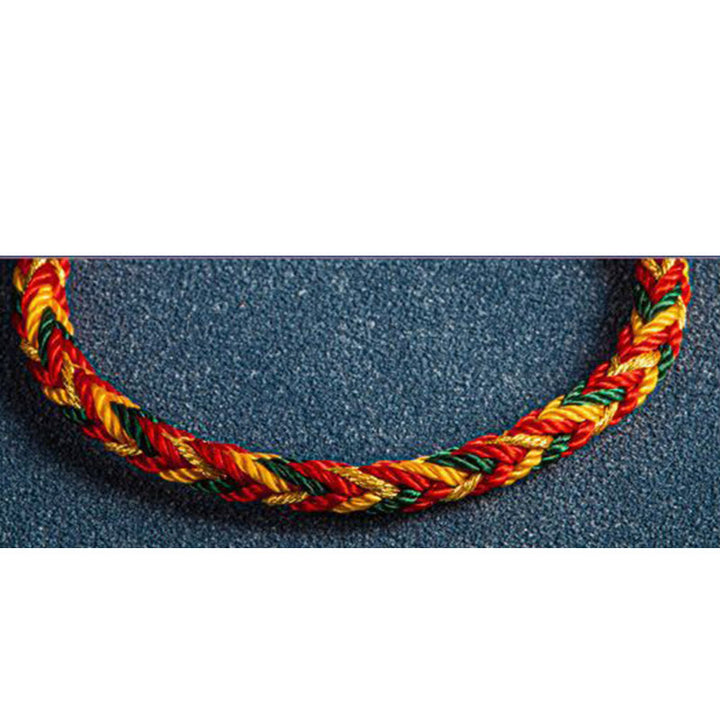 Buddha Stones;Que estés sano y salvo todo el año; Pulsera Suerte Multicolor