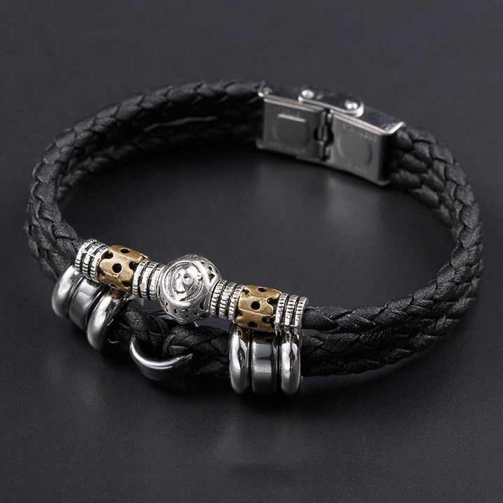 Buddha Stones Pulsera de Protección de Hematita 12 Constelaciones del Zodíaco