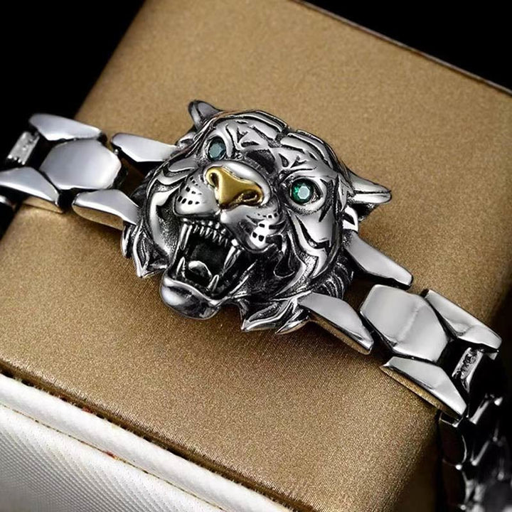 Pulsera curativa con diseño de cabeza de tigre de Buddha Stones