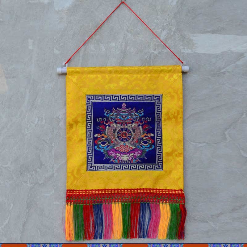 Arte de pared de poder espiritual de símbolos auspiciosos de Vajra