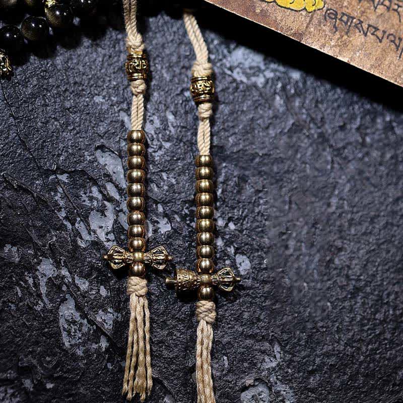 Pulsera de riqueza de piedra de ojo de águila de ojo de tigre de obsidiana con brillo dorado de 108 cuentas Mala